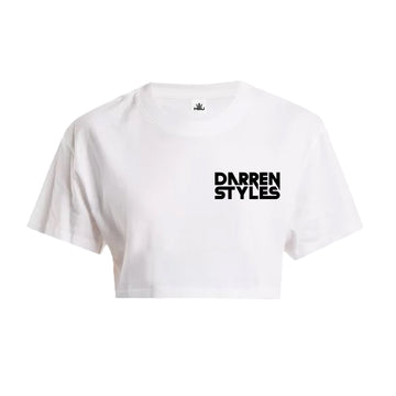 Open image in slideshow, Darren Styles Crop Top (Pocket Print) (White)
